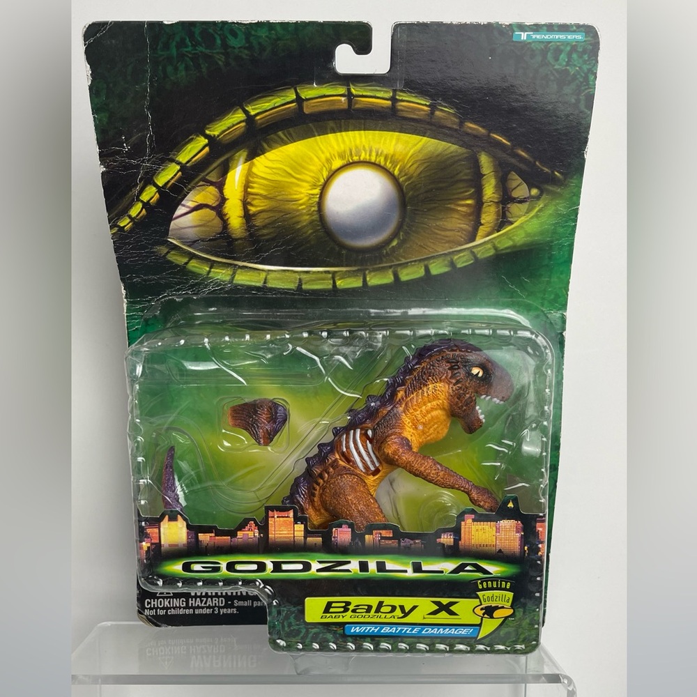 GODZILLA The Movie 1998 Trendmasters -BABY X  BABY GODZILLA With Battle Damage